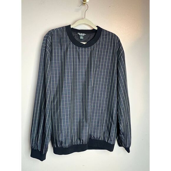 VTG Brooks Brothers Country Club Golf Plaid Nylon Pullover Sz. M - Picture 1 of 5